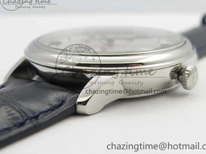 0312 Timeless De Ville Prestige Real PR SS ZF 1:1 Best Edition Gray Dial Blue Markers on Blue Leather Strap MIYOTA 7936